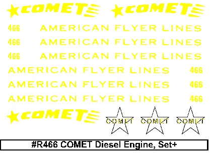 American Flyer Parts Silver Bullet Arrow Stickers 1 pair ST-0633